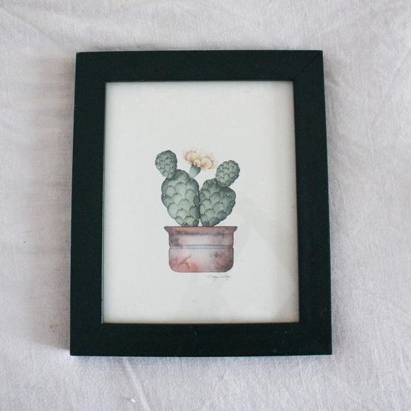 Vintage Flowering Cactus Framed Print by Karyn Frances Gray / Southwestern - Picture 4 of 8